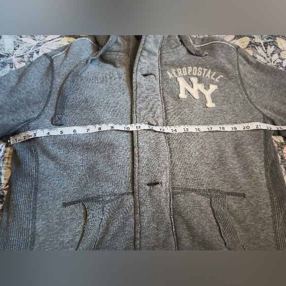 Vintage Y2K Aeropostale Mens Fur Lined Hoodie Small Zip Button Thrasher Mallgoth - Picture 11 of 12